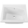 Inbagno Vasca Lavatoio 75x61 Cm In Ceramica Bianca Lucida Linea Revine Con Installazione A Incasso O Da Appoggio Su Piano O Muretto