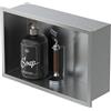 LuxeBath Nicchia a Muro in Acciaio Inox 20x30x10 cm Argento Nicchia per Doccia con Telaio Ripiano Incorporato Nicchia Piastrellabile per Bagno Ripiano per Doccia Supporto di Stoccaggio Scaffale