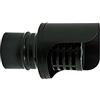 MBM Cappello terminale scarico fumi a parete inox NERO DN 80 mm con parapioggia.