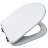 Ercos Sedile Wc Link Compatibile Flaminia a Terra, Tavoletta Copriwater Solo per Vaso Wc Link Flaminia Appoggiato a Pavimento, Legno Rivestito con Fibra Vetrosa, Bianco Euro Antingiallente