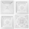 HEXIM Stock rimanente! Pannelli per soffitto in poliuretano - pannello decorativo a stucco robusto e stabile 60x60cm - (Hexim FH5085) pannello rosetta decorazione soffitto schiuma dura