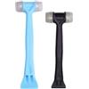 GLFLOW Martello ergonomico in gomma 2 in 1 e strumento galleggiante per malta progettato per la regolazione della porta di piastrelle e battente sicuro sulla superficie (nero)