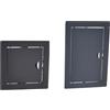 Aqbau® Sportello di controllo nero, 50 x 60 cm, in metallo, con chiusura a scatto, porta di ispezione, ispezione, sportello di manutenzione a secco, montaggio a sinistra/destra