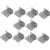 Gatuida 10 Pezzi Cerniere Metalliche in Ferro Argento 15mm Fori, Capacità Rinforzata e Lucidatura Multipla, per Box Giardino Esterno e Mobili