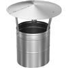 KOTARBAU® Comignolo Antivento - Comignolo Canna Fumaria - Acciaio Inox - ø 200 mm - Argento - Terminale Canna Fumaria - Antivento Antipioggia - Fumaiolo Stufa a Pellet