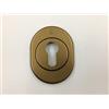SECUREMME BOCCHETTA ROSETTA PER PORTA PORTONE BLINDATO, PIASTRINA PER CILINDRO EUROPEO ALLUMINIO BRONZATO F4 82X62 COMPLETA DI VITI DI FISSAGGIO SECUREMME