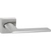 domino Maniglia per porta senza rosetta per serratura, rosetta quadrata, maniglia per porta della camera, ufficio, accessori per porta in Znal, cromata