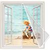 WLRHGl Zanzariera Magnetica Impedendo, 50x50 cm Zanzariere Scorrevoli Magnetico Pieghevole Impedendo Insetti di Entrare per Casa Ufficio Innovativo, Bianco