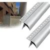 Generico gocciolatoio per balconi Deviatore pioggia in alluminio larghezza 50 mm, grondaia altezza 35 mm, deflettore per tetto per davanzali, profili tagliabili(2 PC,L 70 CM)