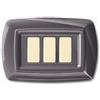 Electron PLACCHE IN TECNOPOLIMERO, COMPATIBILE CON BTICINO MAGIC, 3 MODULI/POSTI, COLORE ALLUMINIO NOTTE, ALTA QUALITA', ARROTONDATE, DESIGN CLASSICO, PER INTERRUTTORI/PRESE