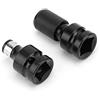 BORDSTRACT Adattatore per presa a gambo esagonale da 2 pezzi Adattatore per presa telescopica femmina da 1/2 a 1/4, convertitore per presa a impatto per chiave a cricchetto e presa per cacciavite