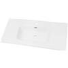 OGOMONDO Lavabo ad Incasso in Ceramica Bianco Lucido Rettangolare per Mobili Bagno (91x46 cm)