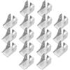 HONMEET 20 Pezzi Clip per Mensole in Metallo, Staffe Metalliche di Supporto Triangolari per Armadi Ufficio e Scaffali, Supporto Resistente per Ripiani Modulari in Cucina e Garage
