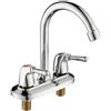 GLOBALHUT Rubinetto per lavabo a doppia maniglia, rubinetti a doppia leva miscelatori rubinetti per lavabo da bagno, design elegante rubinetto doccia montato sul ponte