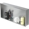 LuxeBath Nicchia a Parete in Acciaio Inossidabile 60x30x10 cm Argento Nicchia per Doccia con Telaio Ripiano Incorporato Nicchia Piastrellabile per Bagno Ripiano per Doccia Supporto di Stoccaggio