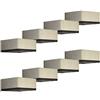 SOTECH Set da 8 Gambe per Mobili MOTEL 30 mm 65 x 65 mm Effetto Acciaio Inox Piedini per Mobili in Alluminio