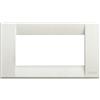 Vimar Serie Idea - Placca Classica 4 Modulo metallo avorio