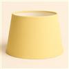 Generico 35 cm Paralume Tessuto di Cotone con PVC Bianco, Prodotto Artigianale, per Lampada da Tavolo, Piantana (Giallo)