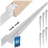 KOTARBAU® 6 Pezzi Supporto per Palo - Acciaio Zincato - 500 mm - Argento - 50 x 60 mm - Supporti per Pali in Legno - Staffe Per Pali In Legno - Supporto Palo Recinzione - Resistente alla Corrosione