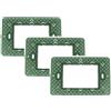 puntoluceled Set 3 Supporti Telaio Portafrutti compatibili con Vimar Plana 3 moduli - Incasso cassetta 503