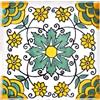 Tumia LAC Piastrelle Ceramica Messicane Talavera -Xavier Artigianali Piastrelle Cucina, Bagno, Sottopentola e Fai-da-Te, Decorativo stile Mediterraneo - Pacco da 25