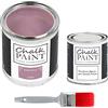 Chalk PAiNT PAINT EVERYTHING CHALK PAINT EVERYTHING Lilla & FINITURA + PENNELLO - Kit Pronto Vernicia e Proteggi (750 ml Colore + 250 ml Finitura + Pennello Professionale 40 mm)