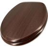 Schläfer 4638125 | Sedile Copriwater Universale Colorato per Bagno Coprivaso Tavoletta Copri Wc Weser in Legno Wenge, Cerniere Regolabili in Ottone Cromato