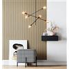 Newroom, carta da parati, colore: marrone, in tessuto non tessuto, effetto legno - carta da parati scandinava in legno naturale, pannelli 3D, parete in legno, moderna, parete a lamelle, legno naturale