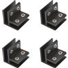 INCREWAY Morsetto per vetro, 4 pezzi, clip regolabili a 90 gradi, staffa di supporto per mensola in lega di alluminio, connettore per vetro spesso 5-8 mm, nero