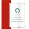 Q-COVER Vernice per mobili semi-opaca, colore: Rosso traffico RAL 3020, 1 L, colore legno per interni | coprente, a base d'acqua, antigraffio, per cucine, armadi, tavoli, giardino