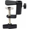 TopHomer Base con morsetto a C, supporto da scrivania, staffa a braccio regolabile, supporto a morsetto multifunzione, base con manico in plastica nera per telefoni cellulari, tablet e microfoni
