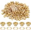 QUARKZMAN 200 Set Occhielli, 4mm Ottone Autoserrante Occhielli Metallici Con Rondelle Per Cinture, Scarpe, Abbigliamento, Nuclei Di Perline, Progetti Fai Da Te, Tonalità Oro