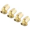 Besttoolifes 4 valvole di controllo della pressione pneumatica in ottone massiccio da 1/4 per NPT in linea per regolazione precisa negli accessori della linea aerea