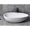 Bernstein Lavabo da appoggio TWA65 di colata minerale (Pure Acrylic) Bianco opaco, Con piletta Pop-up