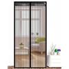 Liveinu zanzariera per porta, zanzariera magnetica, tenda, tenda antimosche da incollare, senza foratura, per porta balcone, soggiorno, terrazza , Nero