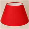 Generico 45 cm Paralume, Tessuto di Cotone con PVC Bianco, Prodotto Artigianale, per Lampada da Tavolo, Piantana (Rosso)