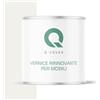 Q-COVER Vernice per mobili satinata, colore: Bianco traffico RAL 9016, 2,5 L, colore legno per interni | coprente, a base d'acqua, antigraffio, per cucine, armadi, tavoli, giardino
