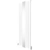 Monster Shop Radiatore con specchio 1800mm x 565mm e valvole TRV cromate Radiatore di design a doppia colonna verticale in acciaio al carbonio Bianco Kit di fissaggio e staffe con spazzola di pulizia