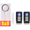 Mengshen Allarme Per Porta Finestra, Allarme Antifurto Con Luce Sonora Per La Sicurezza Del Garage Dell'appartamento Di Casa - Include 1 Allarme e 2 Telecomando
