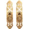 Tiazza - 2 pomelli in ottone anticato in stile cinese vintage, per cassetti, libreria, armadio e finestre