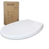 Aqua Bagno, sedile WC Softclose, forma a O o a D, in duroplast di alta qualità, abbassamento automatico, rimovibile, coperchio e sedile WC igienici, antibatterico, colore: bianco