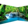 murando Carta da parati d'Angolo Cascata 550x250 cm Fotomurali in TNT Murale alla moda Decorazione da Muro XXL Poster Gigante Design Cameretta Carta per pareti Natura Foresta Paesaggio c-B-10074-a-a