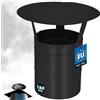 KOTARBAU® Comignolo Antivento - Comignolo Canna Fumaria - Acciaio Zincato e Verniciato a Polver - ø 180 mm - Nero - Terminale Canna Fumaria - Cappello per Camino - Fumaiolo Stufa a Pelle