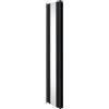 Monster Shop Radiatore a Colonna Ovale e Specchio Integrato 1800 x 380mm, Moderno Verticale Doppia Colonna Acciaio al Carbonio Grigio Antracite Opaco, Cucina Soggiorno Bagno [Spazzola, Attacchi Murali e Supporti