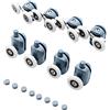 generic Set 8 Rulli rotelle ruote di ricambio per box doccia cuscinetti porta scorrevole