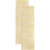 DecoMeister Porte a Lamelle Chiuse in Legno 594x1995 mm Confezione da 2 - Porta Pino Massiccio - Anta per Armadio a Persiana Cieca - Frontali Mobili e Antine per Guardaroba - Legno Naturale Grezzo