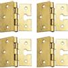 inferramenta Set Cerniere Per Mobili Finitura Ottone | Mezzo Collo 1CM | 40x40MM | Basetta Non Inclusa | CP12 (4 Cerniere)