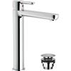 Nobili Rubinetterie AB87128/2CR Miscelatore Lavabo Alto con Scarico
