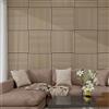 NEU.HOLZ Set di 12 Pannelli Murali 3D Fonoassorbenti 60x60 cm a Listelli Dritti per Pareti Soffitti Moduli Decorativi Copertura 4,32 m² - Effetto Noce Chiaro