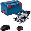 Bosch Professional 18V System Sega circolare a batteria GKS 18V 57-2 L (lama a sinistra, motore brushless, incl.1 lama, 2 batterie ProCORE18V 5.5Ah, caricabatteria, L-BOXX)